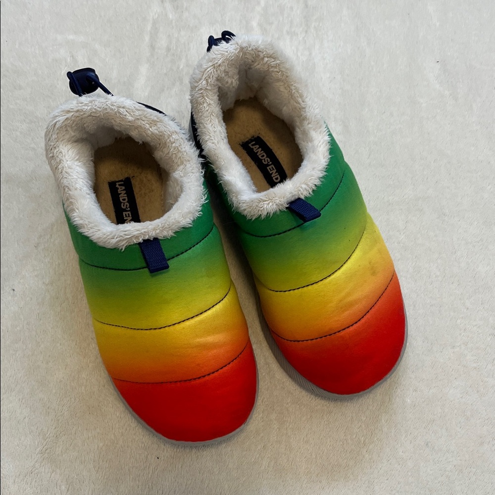 Lands' End | Rainbow Ombre Slippers 2/3